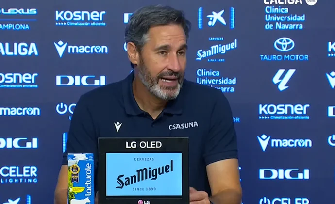 Vicente Moreno valoró el empate y habló de Bryan, Rubén García, Oroz, Muñoz, Catena, Herrando y el sistema