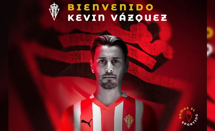 Kevin Vázquez es oficialmente nuevo jugador del Real Sporting tras rescindir con el Celta