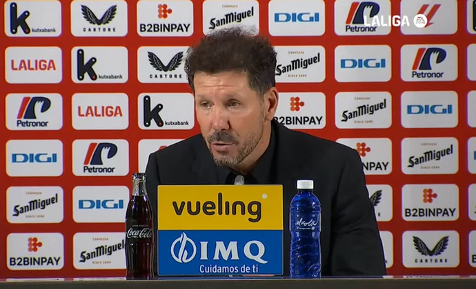 Simeone analizó el encuentro, habló de Julián Alvarez y recordó que el equipo está en construcción