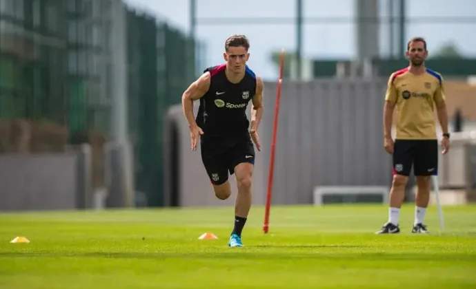 Gavi hace parte de la sesión sin el alta, pero Ansu Fati no la completa