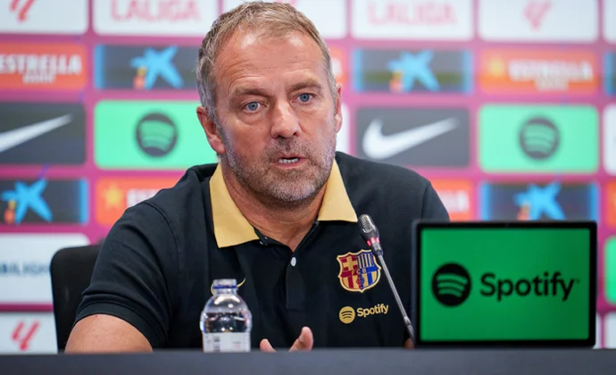 Flick habla de Eric García, Ansu Fati, Yamal, Raphinha y el Girona