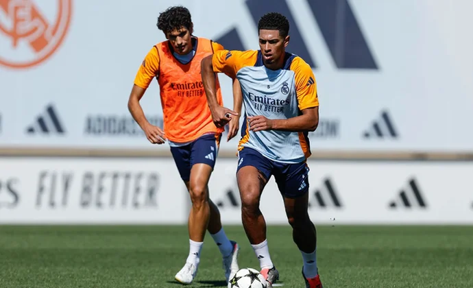 Tchouaméni y Bellingham vuelven al grupo en una sesión con Brahim al margen