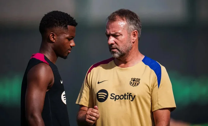 Ansu Fati completa la sesión y Frenkie de Jong hace una parte