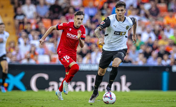 Jornada 7: Valencia 0-0 Osasuna. Estadísticas y puntos fantasy