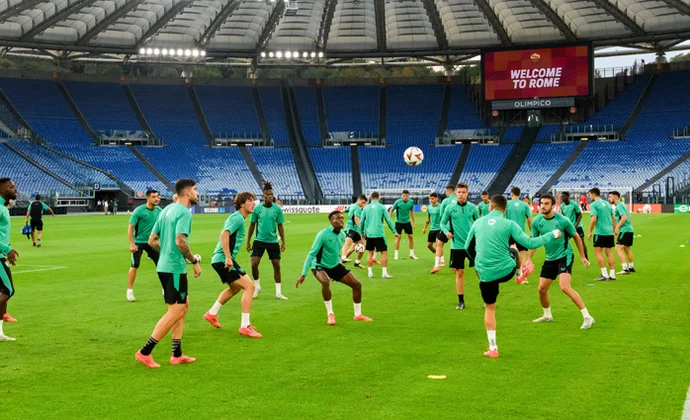 El Athletic se ejercita en el Olímpico de Roma con los 24 desplazados