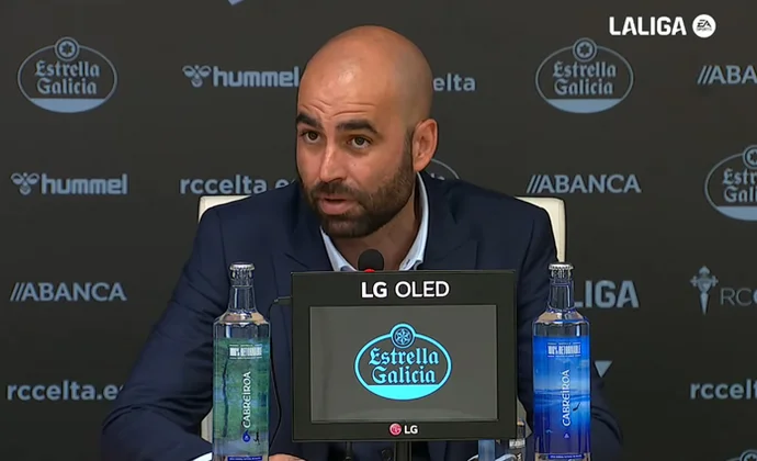 Giráldez cree que el Celta jugó mejor y quedó satisfecho con el trabajo de Carreira