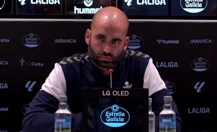 Giráldez, sobre Mingueza, Bamba, Starfelt, Alonso, Aspas, Cervi, Hugo Álvarez, Swedberg, De la Torre y el Girona