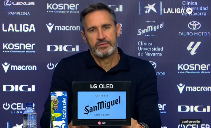 Vicente Moreno celebra el trunfo y habla de Herrera, Areso y Juan Cruz