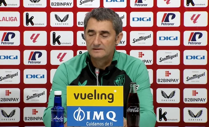 Valverde, sobre Sancet, Yeray, Prados, Herrera, Unai Simón, Unai Gómez, Djaló y el Sevilla