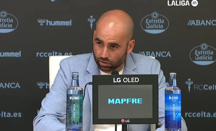 Giráldez ve justo el empate y habla de Aspas, Durán y Alfon