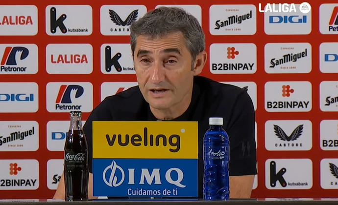 Valverde analiza el empate y habla de Jauregizar, Peio Canales y la roja a Agirrezabala