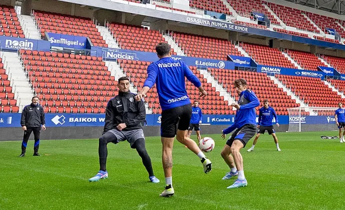 Sesión en El Sadar con Moncayola de forma parcial