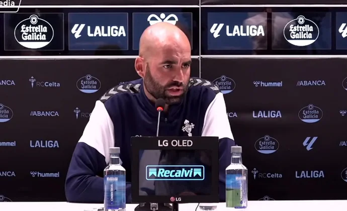 Giráldez, sobre Jailson, Ristic, Bamba, De la Torre, Mingueza, Hugo Álvarez, Aspas, Douvikas, Sotelo y la portería