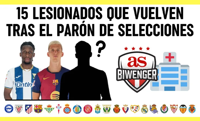 15 lesionados que volverán tras el parón y serán recomendables, por Scouting Biwenger