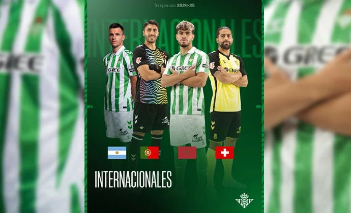 Cuatro futbolistas del Real Betis, citados por sus selecciones