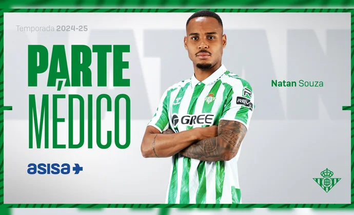 Parte médico oficial de Natan y periodo estimado de baja