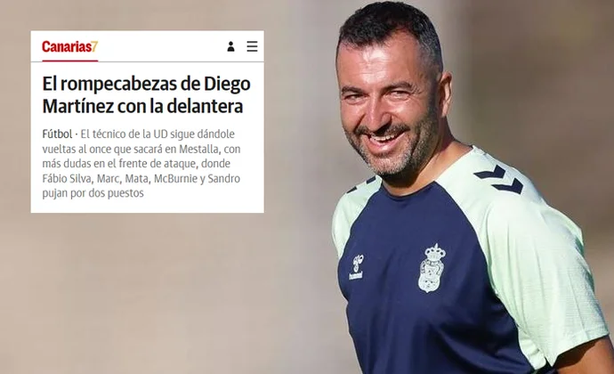 Canarias 7 cree que Horkas, McKenna y Mármol serán titulares, pero tiene un mar de dudas arriba