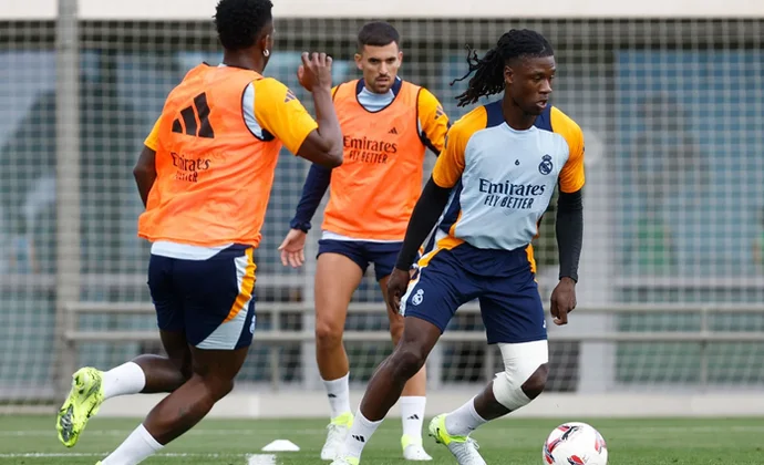 Sesión vespertina con Camavinga, Tchouaméni y Arda Güler. Modric y Rüdiger se quedan en el gimnasio