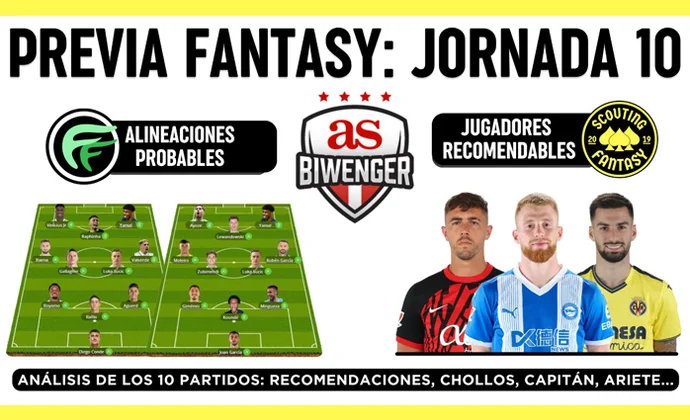 Análisis fantasy de la jornada 10: Alineaciones probables, y recomendaciones, por Scouting Biwenger