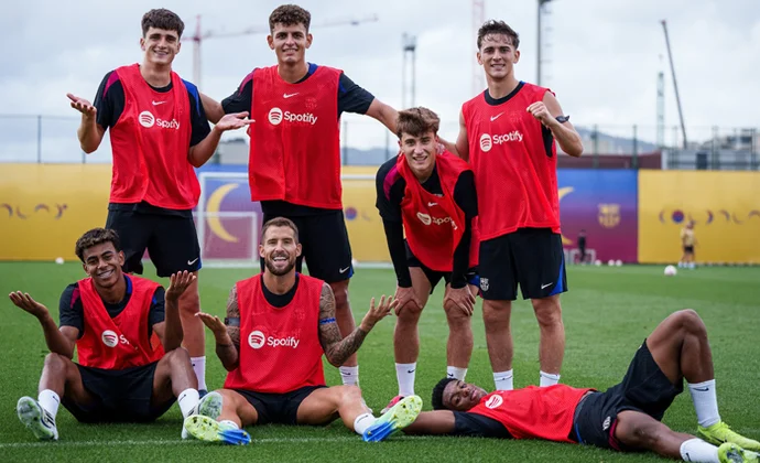 Olmo, Yamal, Gavi y Fermín completan otra sesión con el grupo