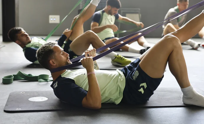 Sesión de gimnasio con Sandro pendiente de evolución