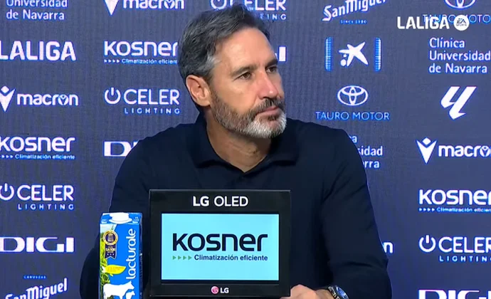 Vicente Moreno expresa sus sensaciones tras la derrota y habla de Torró, Moncayola, Areso y Bretones