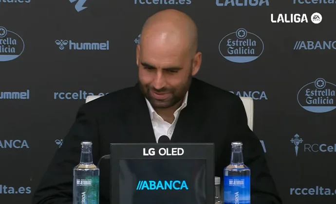 Giráldez cree que el empate hubiera sido más justo y celebra que el equipo no notara la baja de Aspas