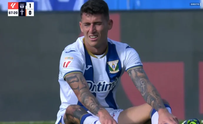 Dani Raba, Diego García y Sáenz, lesionados durante el partido contra el Celta