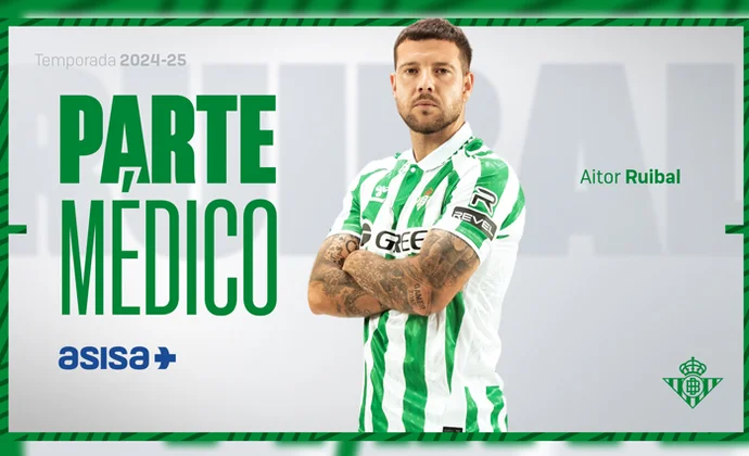 Parte médico oficial de Aitor Ruibal y tiempo mínimo de baja