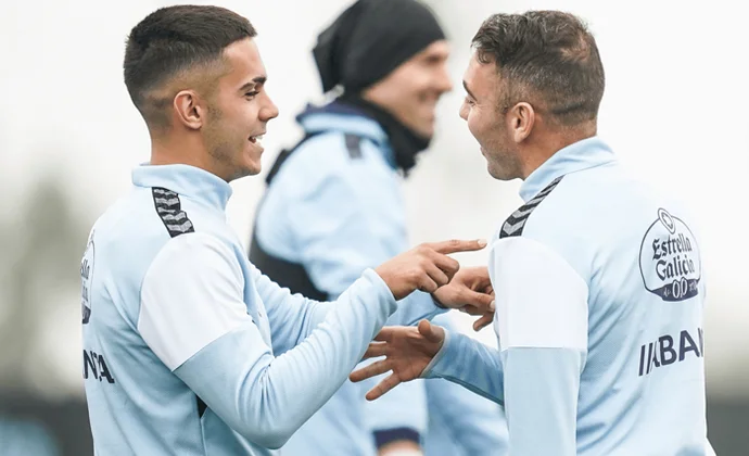 Starfelt, Iglesias, Aspas, Hugo Álvarez, Domínguez y Swedberg entrenan con normalidad tras el dramatismo de Giráldez