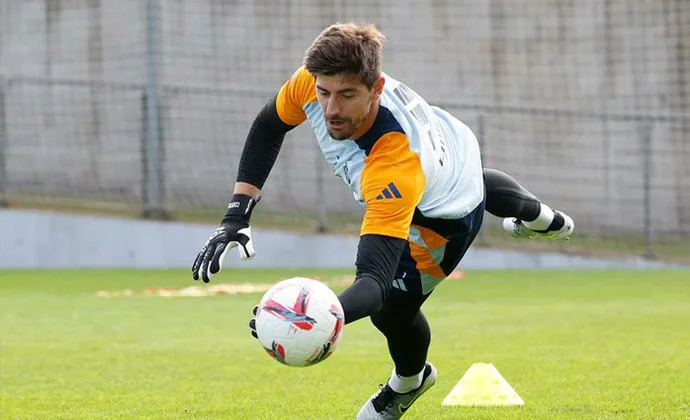 Courtois ya hace portería y apunta al partido contra Osasuna