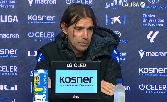 Pendín dedica la victoria a Vicente Moreno, analiza el trinufo y habla de Moncayola, Torró, Budimir y Oroz