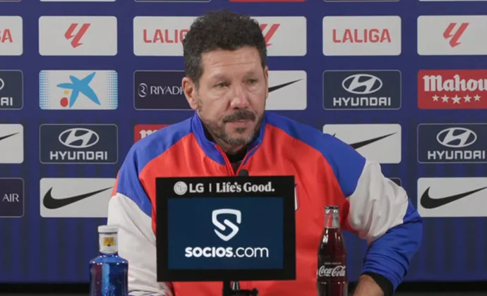 Simeone habla de Alvarez, Galán, Giuliano, Lenglet y el momento del equipo
