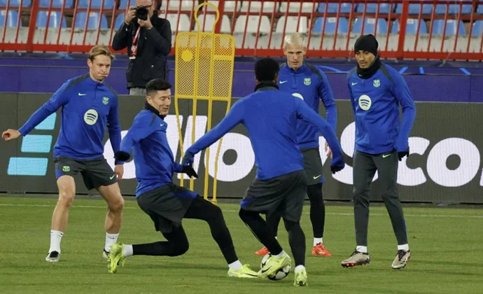 El Barcelona se ejercitó en Belgrado con los 22 convocados