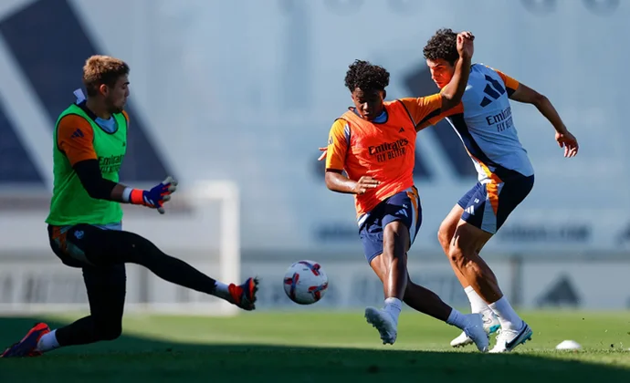 El Real Madrid retoma los entrenamientos con Courtois, Carvajal y Alaba al margen