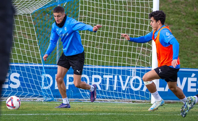 Primera sesión de la semana en Ibaia sin los dos lesionados ni los dos internacionales