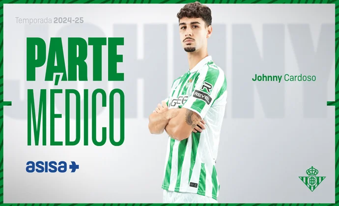 El parte médico oficial de Cardoso confirma su baja hasta diciembre