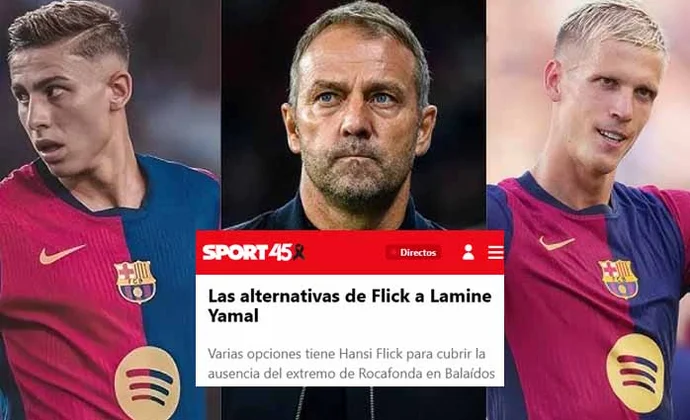 Sport detalla las tres opciones para sustituir a Lamine Yamal el sábado