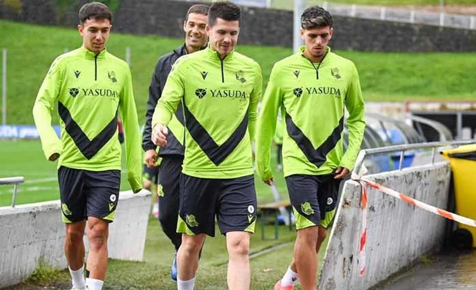 Zubimendi, Zubeldia y los internacionales están todos con el grupo este viernes