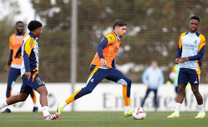 Fede Valverde vuelve al grupo tras la gestión de cargas de ayer
