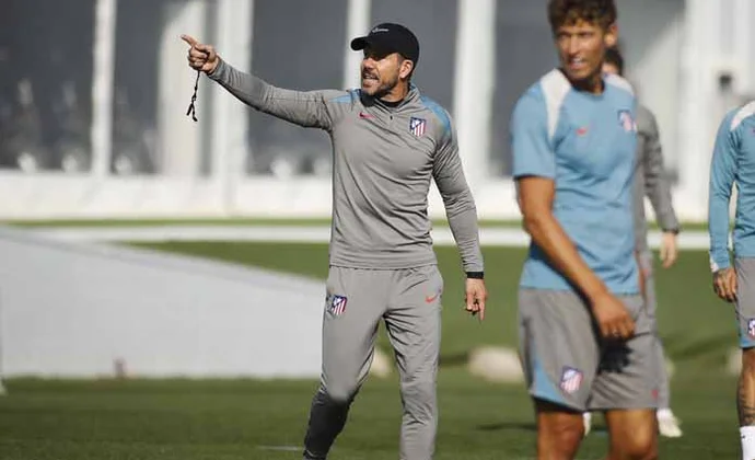 Ensayo incompleto de Simeone para terminar de preparar el partido de Zorrilla