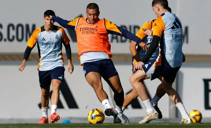 El Real Madrid completa el último entrenamiento con seis bajas
