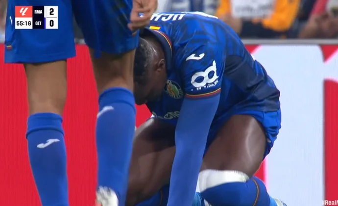 Chrisantus Uche se lesiona en el Santiago Bernabéu