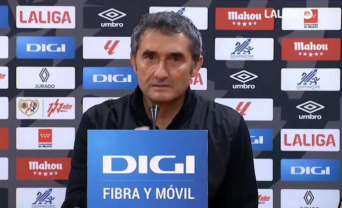 Valverde, sobre el triunfo, los goles de Sancet, los cambios y la portería