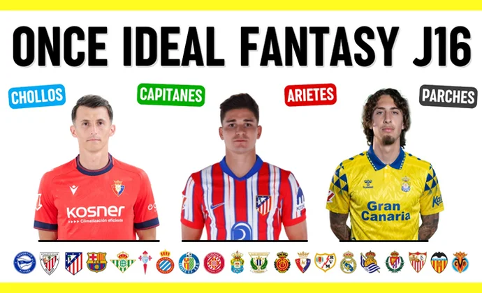Jornada 16 Fantasy: Once Ideal y Claves para Triunfar, por Scouting Biwenger