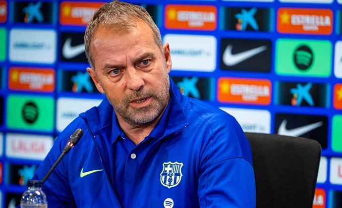 Flick destaca la importancia del partido y habla de Araujo, De Jong, Lewandowski y Yamal