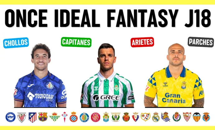 Once Ideal Fantasy para la J18 y mejores picks de capitanes y arietes, por Scouting Biwenger