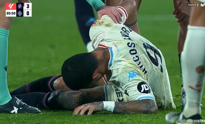 Marcos André tuvo que ser sustituido por un golpe en el muslo