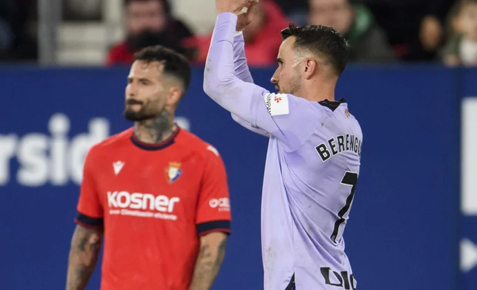 Jornada 18: Osasuna 1-2 Athletic. Estadísticas y puntos fantasy