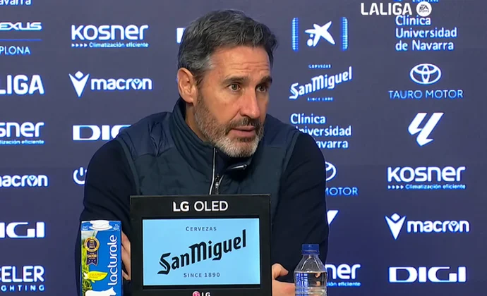 Vicente Moreno analiza la derrota y habla de Moncayola, Juan Cruz, Kike Barja, Budimir y Torró